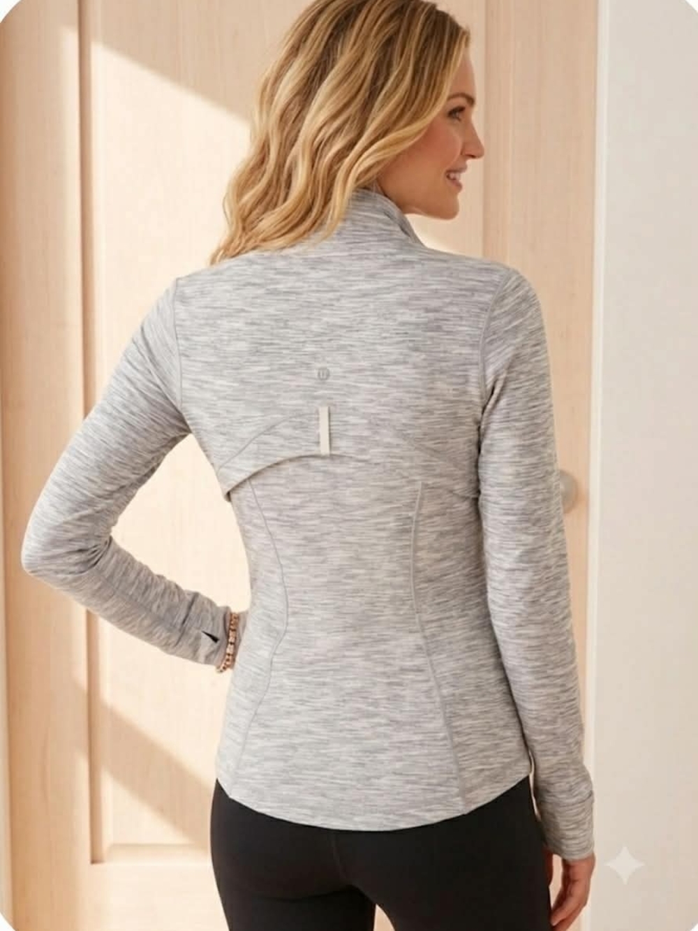 LuluLemon Heather Grey Athletic Zip Jacket
